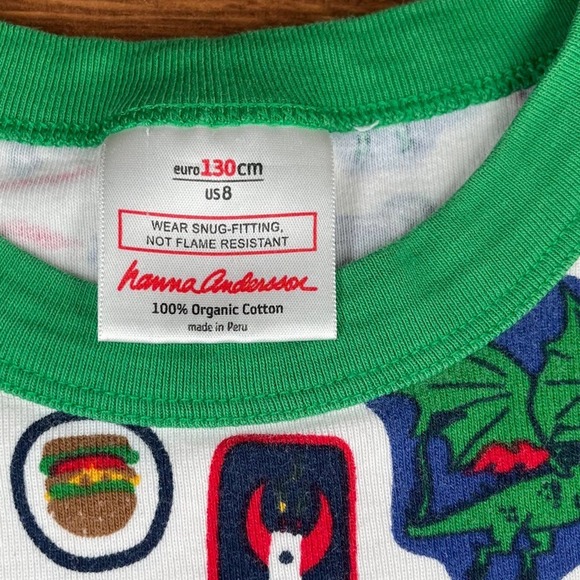 Hanna Andersson Organic Cotton Pajama Winter Long Sleeve Shirts Youth Boys - Picture 7 of 8